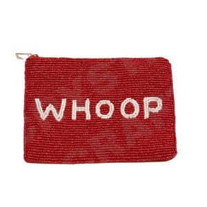 Whoop <b>Red</b> Coin Pouch Customized Seed Beaded Wallet Beautiful Mum's Gift-Girls' Hearts Design - Product Image 1