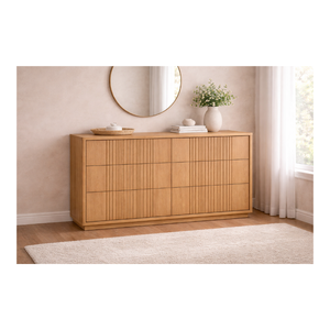 LINEAR RANGE Collection Wooden Bedroom Living Room Furniture Durable Eco-Friendly Highest Quality Wooden Dresser <b>6</b> <b>Drawers</b> - Product Image 1