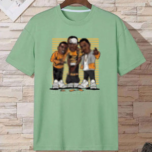 Camiseta al por mayor con logo personalizado impreso, 100% algodón, cuello redondo, corte holgado, servicio OEM personalizado, camiseta de color sólido para hombre - Product Image 5