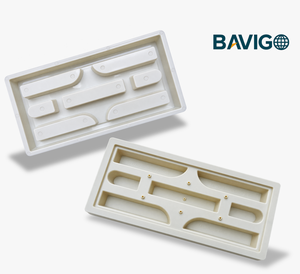 Molde de Plástico PP de Fábrica BAVIGO para la Fabricación de Bloques de Ventilación de Hormigón de 7 Orificios - Product Image 1