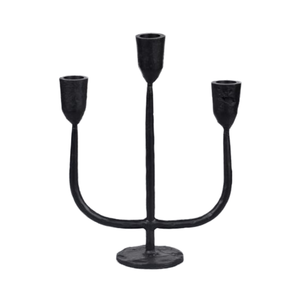 Chandelier en aluminium à trois bras de luxe personnalisé, pièce maîtresse de support de bougie pour la décoration de la maison pour Noël - Product Image 1