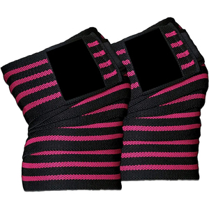 Flexible <b>Knee</b> Wraps With Strong <b>Compression</b> For Gym Squats Weightlifting <b>Knee</b> Joint <b>Support</b> And Protection - Product Image 5