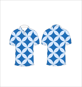 Polo homme bleu à imprimé géométrique circulaire, manches courtes, décontracté, motif personnalisé, vêtement d'été - Product Image 6