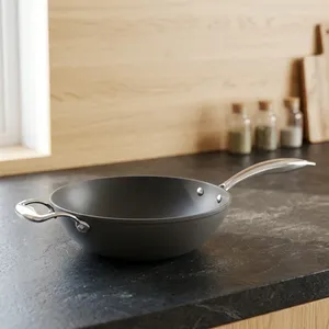 Modern <b>Cast</b> Iron Frypan 24 Cm Non Stick Nitrile Coating Cooking <b>Pan</b> for Stir Fry Grilling Sauteing and Everyday Kitchen Use - Product Image 3