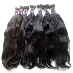 Tissage de cheveux humains ondulés violets, Remy indiens, doux, naturels, double épaisseur, densité 100%, taille personnalisée, soie - Product Image 3