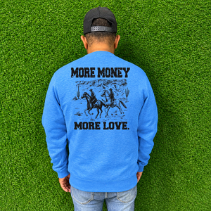 Sudadera de cuello redondo azul para hombre con estampado de letras, corte regular, top de otoño, sudadera personalizada para hombre - Product Image 2