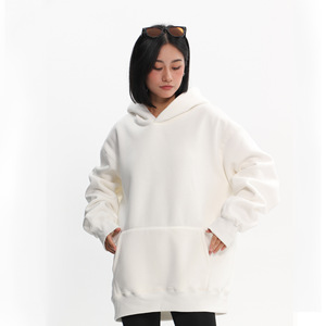 Sudadera con Capucha Unisex Extra Grande, Color Beige Sólido, Felpa Francesa, Estilo Casual, con Bolsillo Frontal, Corte Regular, 100% Algodón, Bordada - Product Image 6
