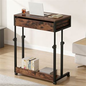 <b>Adjustable</b> Height Mobile Side Office <b>Desk</b> with Drawers Portable <b>Computer</b> <b>Desk</b> - Product Image 2