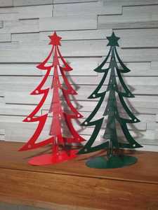 Decoración Navideña de Metal con Base de Madera, Centro de Mesa Moderno para las Fiestas, Decoración Hecha a Mano - Product Image 6
