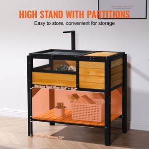 Terrario in Legno per Tartarughe con Supporto per Illuminazione, Recinto per Rettili e Anfibi da Interno ed Esterno per Piccoli Animali - Product Image 5