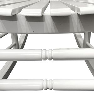 Sedia a Dondolo Bianca per Adulti, Ideale per Balconi e Verande, Seduta Confortevole per Spazi Esterni - Product Image 5