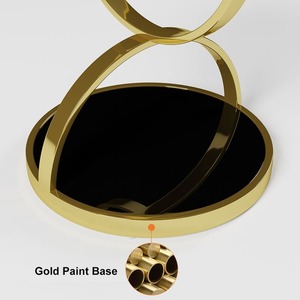 Innovative Design Hotel Furniture Glass Top <b>Side</b> <b>Tables</b> <b>Gold</b> Plated Metal End <b>Table</b> for Living Room, Drawing Room, Office - Product Image 2
