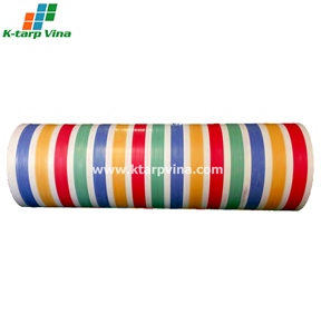 K-Tarp Vina Colorful Stripe PE Tarpaulin Sheet-Espesor personalizable impermeable y tamaño al por mayor con servicio de corte personalizado - Product Image 3