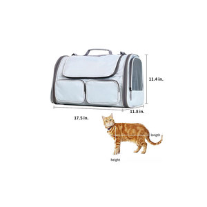 Pet <b>Backpack</b> Carrier Soft-Sided Oxford Fabric Purple Black Zipper Closure For Dogs Up To 10 Kg - Product Image 2