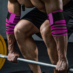 ผ้าพันเข่าคุณภาพสูงสำหรับออกกำลังกาย ยกน้ำหนัก ครอสเทรนนิ่ง ครอสฟิต สควอท - แผ่นรองข้อศอกและเข่าระดับพรีเมียม - Product Image 2