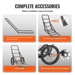 Carrello Pieghevole per Trasporto Cervi con Capacità di 136 kg, Ruote Grandi in Gomma e Maniglia Ergonomica, Carrello da Campeggio Resistente - Product Image 6