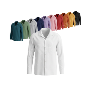 Camisa de Vestir Personalizada en Color y Talla, Manga Corta, con Botones y Bolsillo, Informal, de Verano, de Algodón y Poliéster, Cómoda - Product Image 1