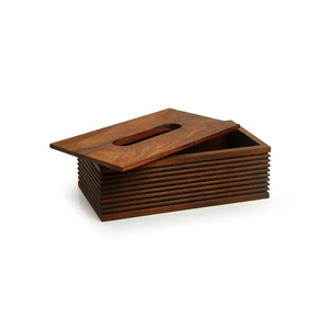 Porte-rouleau de papier toilette et boîte à mouchoirs en bois écologique par Perfect Enterprises - Product Image 3