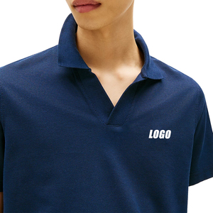 เสื้อโปโลคอปกแบบเปิดสำหรับผู้ชายเสื้อโปโลแบบถักลำลองสำหรับฤดูร้อน - Product Image 5