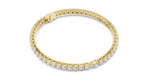 9K Yellow <b>Gold</b> Radiant Cut Lab Grown Diamond Tennis Bracelet 5.75ct IGI Certified Unisex Luxury 13.63g Fine Jewelry Wholesale - Product Image 3