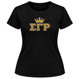 Camiseta Personalizada para Mujer de Sigma Gamma Rho, con Logotipo de la Hermandad Griega, Manga Corta, Cuello Redondo, Algodón Informal, Venta al Por Mayor - Product Image 1