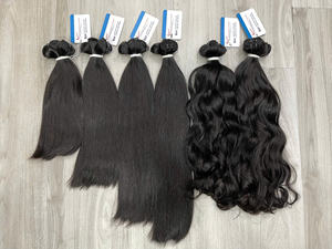 Extensiones de Cabello Humano 100% Natural Ondulado Virgen Crudo Doble Trama para Coser, Precio Mayorista, Negro Natural Sin Procesar - Product Image 6