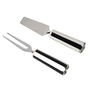 Ideas de nuevos productos Mayorista indio Comprar a granel Ecológico Queso de acero inoxidable Hoja de plata Mango de resina Logotipo personalizado Hogar - Product Image 1