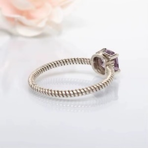Natural Amethyst Square Gemstone Ring 925 Sterling <b>Silver</b> Party Wear Fashion Ring Handmade Jewelry For <b>Women</b> Wholesale Bulk - Product Image 2