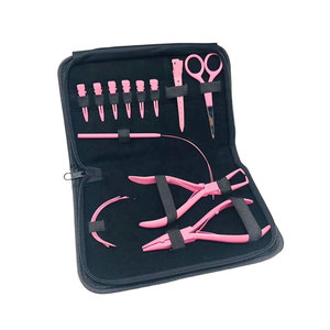 Kit d'outils de pose d'extensions capillaires de dernière génération, couleur beige clair, ensemble professionnel d'application d'extensions capillaires, qualité supérieure - Product Image 2