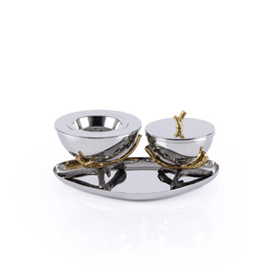 Juego de quemador de incienso metálico oriental con tapa y bandeja a juego para aromaterapia, decoración de mesa para el hogar, Ramadán, quemador de Bakhoor. - Product Image 2