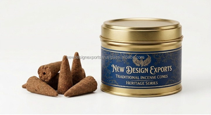 Eco Friendly Loose <b>Incense</b> <b>Cones</b> with Custom Blank Label Round Gift Tin Packaging - Product Image 3