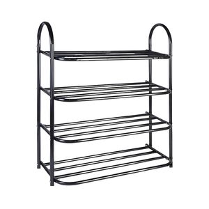 Étagère à chaussures pliable en métal à 4 niveaux, organisateur de rangement multi-niveaux pour chaussures, support autoportant pour entrée et chambre à coucher - Product Image 1
