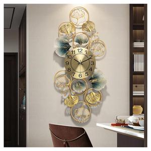 Craft and Decor Large Wood Antique Art Decor Wall <b>Clock</b> for Home Living Room Floral Design <b>Battery</b> Powered 30mm Thick Plate - Product Image 1