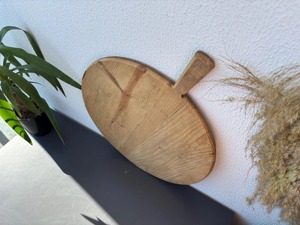 Planche à découper en bois avec poignée et spatule pour viande, pain, aliments cuits – Bloc de découpe durable pour la cuisine - Product Image 4
