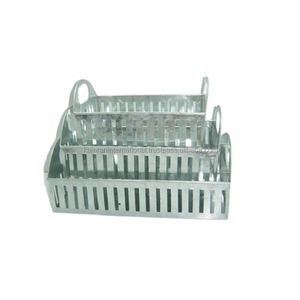 Juego de macetas de diseñador de flores de Metal de alta calidad de 3 piezas de forma redonda para restaurante, jardín, accesorios decorativos para macetas florales - Product Image 2