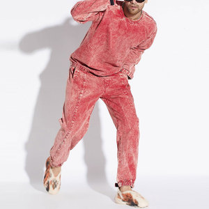 OEM Men Tracksuit Set New Design 100% Cotton Heavyweight Hooded Jogger Suit Casual Solid Sportswear Private Label <b>Low</b> MOQ - Product Image 3