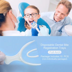 Juego Profesional de 10 Bandejas de Registro Dental de Triple Presión de Plástico |   Kit de Bandejas de Impresión Desechables 3 en 1 de Doble Arco - Product Image 4