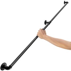 Corrimano Industriale in Tubo d'Acciaio al Carbonio da 6 Piedi per Scale, Capacità di Carico 440 LBS - Product Image 6