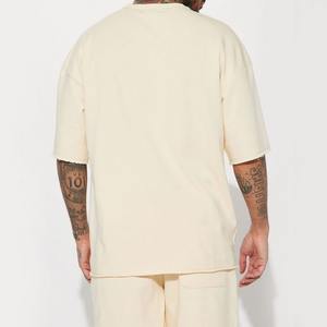 Ensemble homme personnalisé avec logo, t-shirt à manches courtes et short 100% coton, vêtements homme, ensemble court 2 pièces en coton respirant - Product Image 4