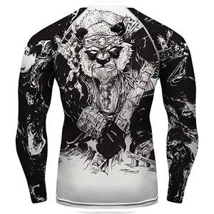 Custom Logo Mens Rash Guard Compression Sports T Shirt For Gym Fitness Training Running Workout <b>Surfing</b> And Outdoor Sports Activ - Product Image 3