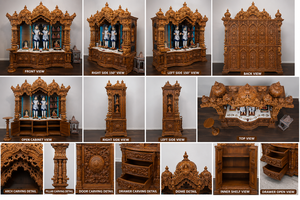 Mandir de Madera Sólida Shri Swaminarayan para Sala de Pooja, Elegante Templo de Madera Sólida Shri Swaminarayan para el Hogar, Venta Directa del Fabricante, Australia - Product Image 6