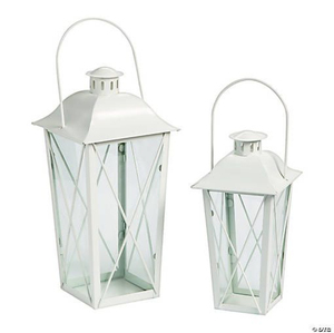 Farol Marroquí de Metal y Vidrio de Estilo Moderno con Acabado Blanco para Decoración de Mesa en Bodas y Navidad - Product Image 5