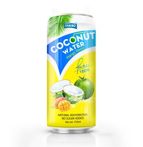 Boisson Tan Do 330ml en canette d'aluminium, sans sucre, saveur de fruits tropicaux, jus concentré d'eau de coco 100% pure, Hanoï, Vietnam - Product Image 1