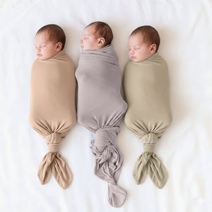 Baby Knotted Swaddle <b>Blanket</b> Secure <b>Wrap</b> with Soft Gentle Fabric - Product Image 6