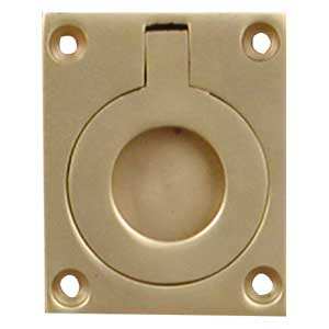 Poignées de traction affleurantes en laiton Triangle anneau tire carré encastré meubles tire loquet de trappe de bateau pour armoires - Product Image 4