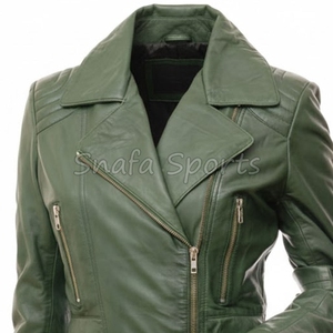 Veste en cuir décontractée pour femmes, tenue polyvalente adaptée à de multiples occasions, des sorties de jour aux styles de soirée. - Product Image 3