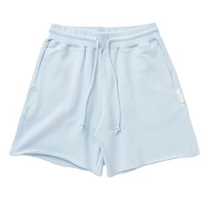 Pantalones Cortos Deportivos Casuales con Logotipo, Ecológicos, Transpirables, de Secado Rápido, de Poliéster/Algodón, Felpa Francesa, Cierre con Cordón, para Hombre - Product Image 1