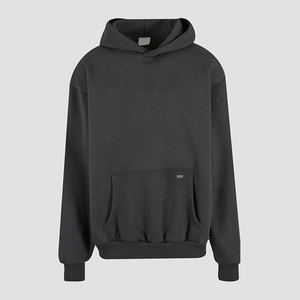 Sweat-shirt à capuche surdimensionné pour homme, couleur unie, en polaire, décontracté, coupe classique, pour l'automne - Product Image 3