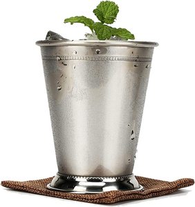 Copas de Cóctel Mint Julep de Acero Inoxidable Ecológicas de Primera Calidad con Logotipo Personalizado Grabado con Láser para Fiestas, Bares, Clubes y Pubs - Product Image 1