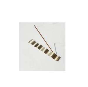 Soporte de incienso de latón de moda para el hogar, templo festivo, uso en aromaterapia, diseño curvo, bandeja de incienso dorada pulida para meditación - Product Image 2